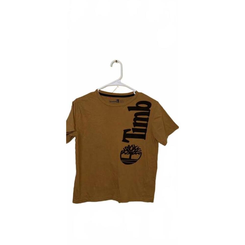 Timberland Brown Tan Timb‎ Tree Logo T-Shirt M (10/12)